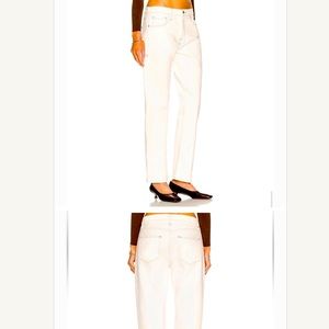 Frame le Pixie Slouch off white denim straight leg. Size 25